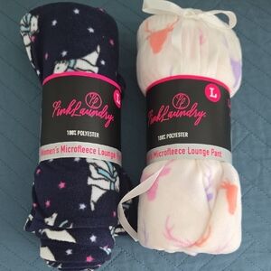 Pink Laundry Fleece Lounge Pants Set